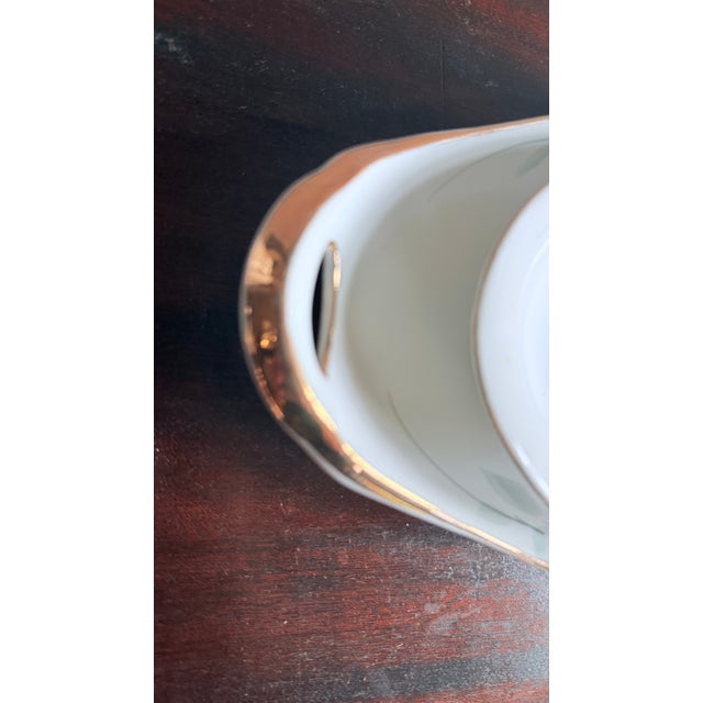 Antique, Early 20th Century Noritake Japan Azalea Porcelain Celery and Relish Server Set For Sale - Image 12 of 13