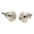 Pair of Vintage 0.937 In. Hexagon Glass Cabinet Knobs For Sale