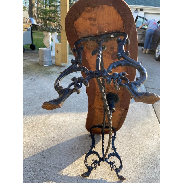 Antique 1900s Cast Iron Bench Photography Swivel Chair For Sale - Image 9 of 11