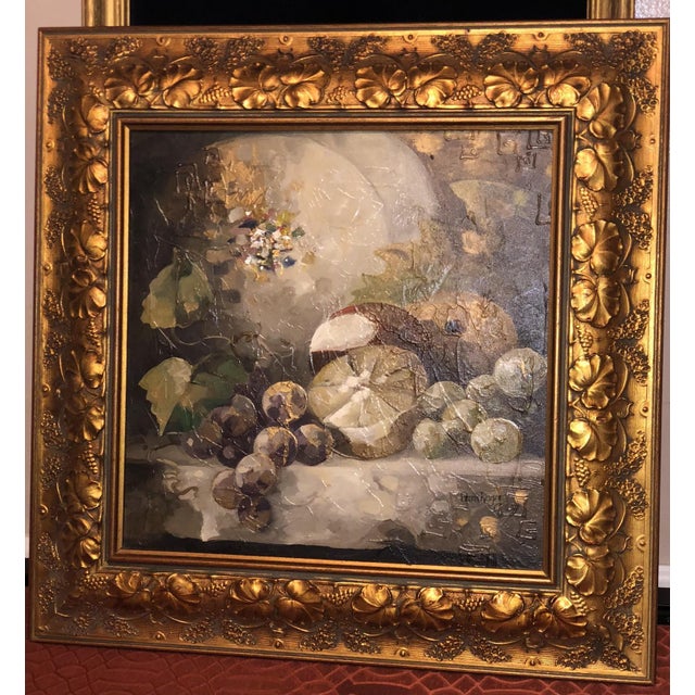1990s Pam Rogers Original Still Life Oil Painting in Ornate Gilt Frame W/ Coa For Sale - Image 10 of 10