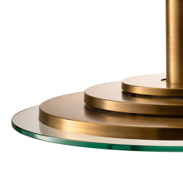 Gold Vintage Pendant Lamp in Brass and Glass from Hillebrand Leuchten, Germany, 1970s For Sale - Image 8 of 12