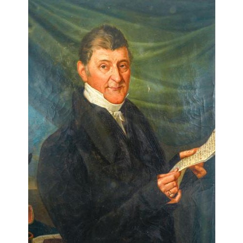 Agostino Cottolengo, Portrait of a Man, 1827, Oil Painting, Framed For Sale - Image 3 of 18