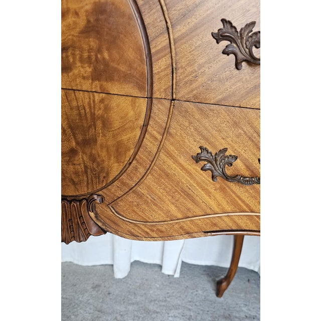 Burl Wood / Veneer Sideboard Buffet, Louis XV Style, 1930's Sideboard Cabinet For Sale - Image 18 of 18