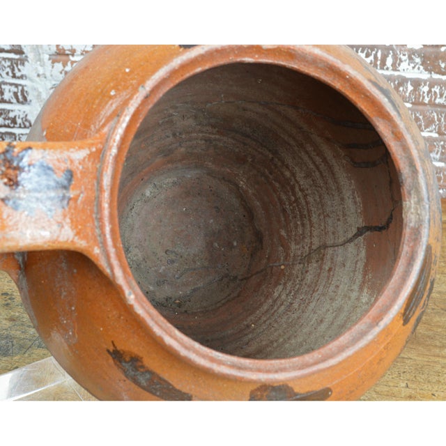 19th Century Italian Orange Glazed Terra Cotta Jar Chairish