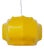 Mid-Century Yellow Pendant Lamp from Ilka Plast, Germany, 1970s For Sale