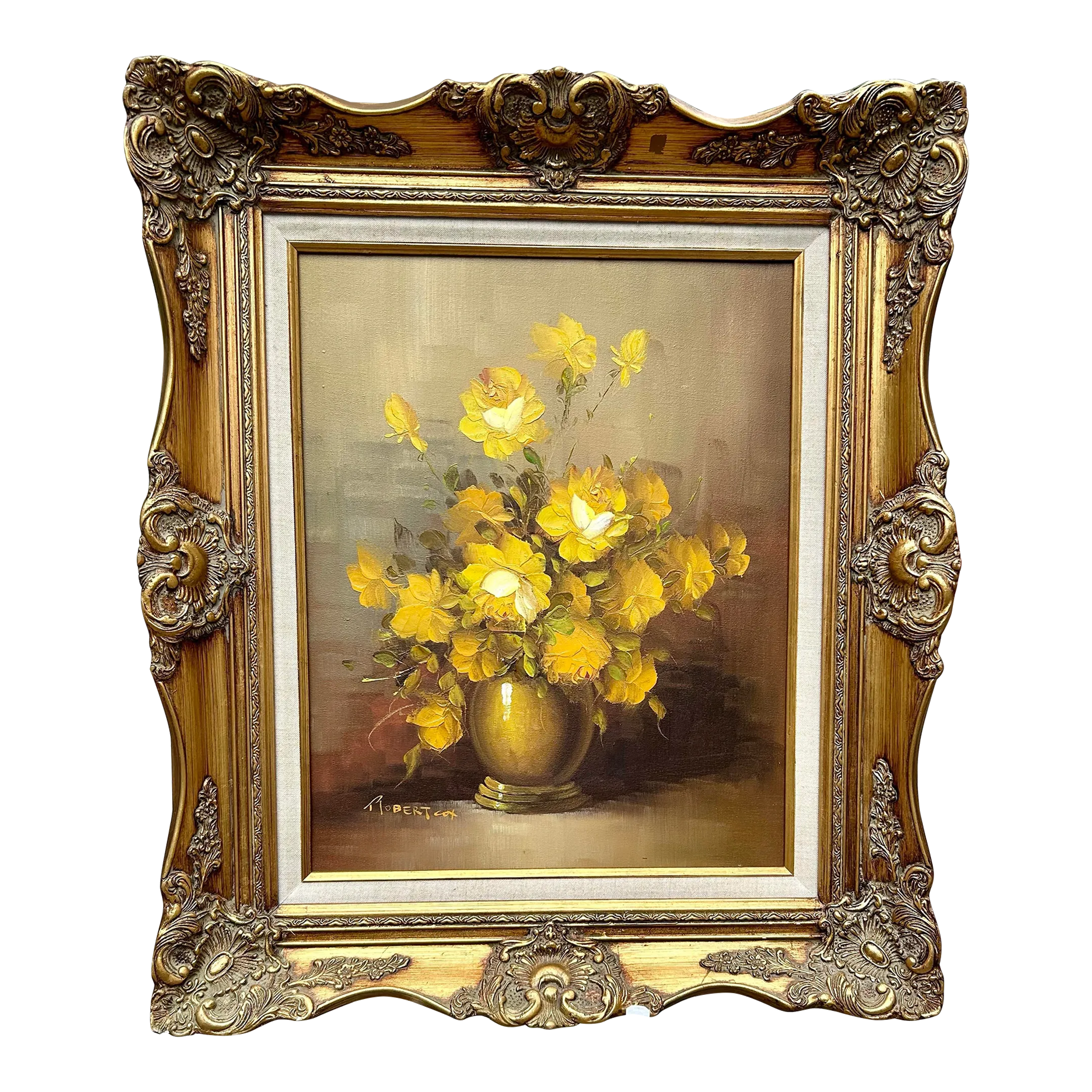 Mid 20th Century Original, Large, Signed, Robert Cox, Floral