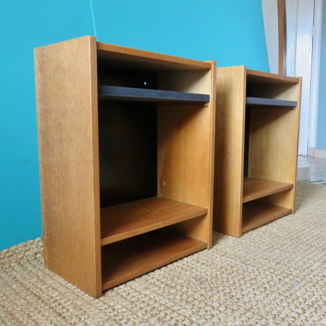 Wall-Mounted Elm Bedside Tables, Denmark, 1980s, Set of 2 For Sale - Image 3 of 10