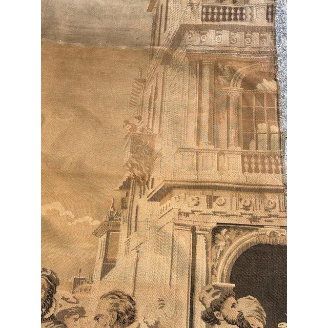 Antique French Jacquard Tapestry in the style of Aubusson, Venice, 1940s For Sale - Image 10 of 18