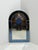 Italian Arched Wall Mirror with Blue Glass Frame in the style of Cristal Arte, 1970 For Sale - Image 12 of 12