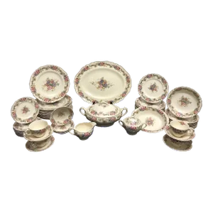 Vintage J & G Meakin Hanley England Floral 'Pilgrim Sunshine' Dinnerware Set- 58 Pieces