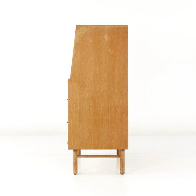 Mid 20th Century Raymond Loewy for Mengel Mid Century Secretary Highboy Dresser For Sale - Image 5 of 12
