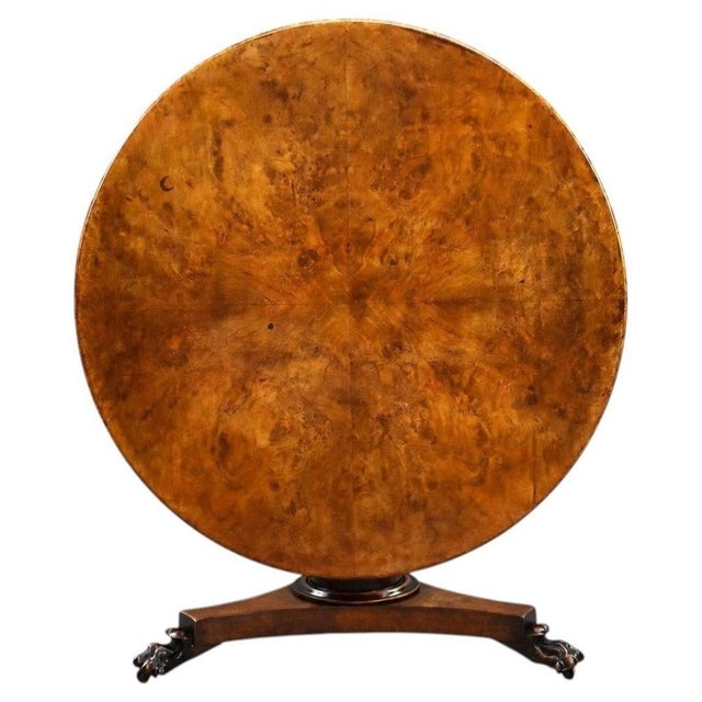 Gold Regency Burr Elm Circular Breakfast Table, 1820 For Sale - Image 8 of 8