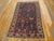 Tribal 1890s Blue Navy Geometric Tribal Antique Caucasian Bidjov Rug Hand Knotted 3'7" X 6'6" Wool Carpet For Sale - Image 3 of 5