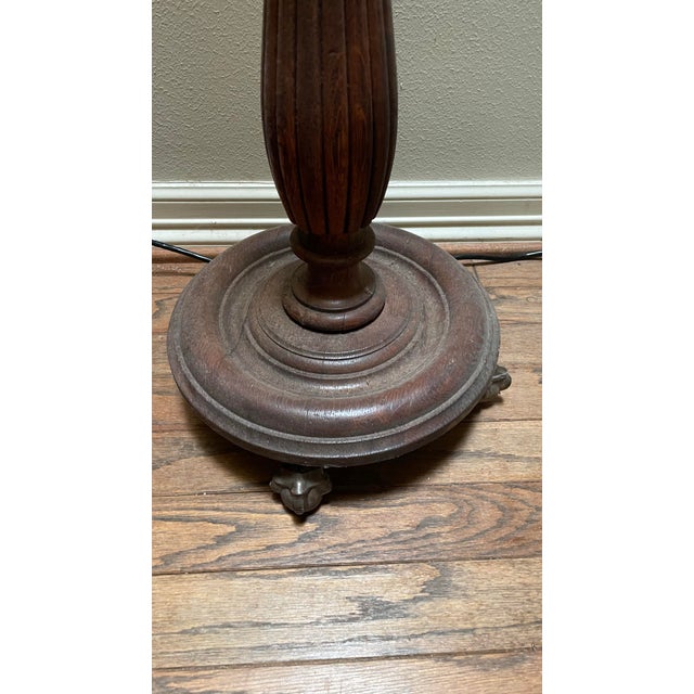 Wood Antique Turned Oak Hall Tree Coat Rack With Adjustable Iron Hooks For Sale - Image 7 of 8