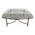 Vintage Hollywood Regency Brass Coffee Table With Beveled Glass Top For Sale