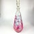Mid-Century Modern Crackle Glass Enameled Botanical design Decanter Bohemia. 16.5'' tall with the stopper. small fleabites...