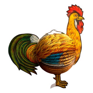 Paper Rooster Lantern, West Germany, 1960s For Sale
