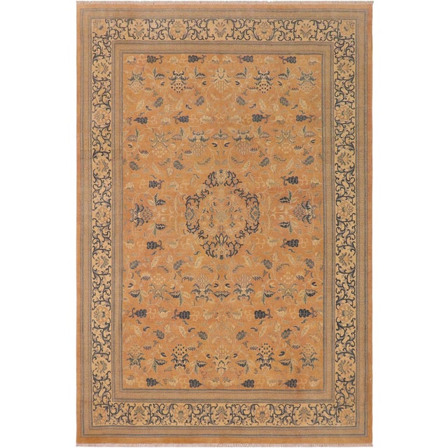 Shabby Chic Peach/Beige Wool Rug - 8'11'' X 11'9'' For Sale - Image 10 of 10