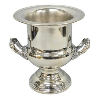 Vintage Victorian Silver Plated Trophy Cup Urn Champagne Chiller Bar Ice Bucket For Sale
