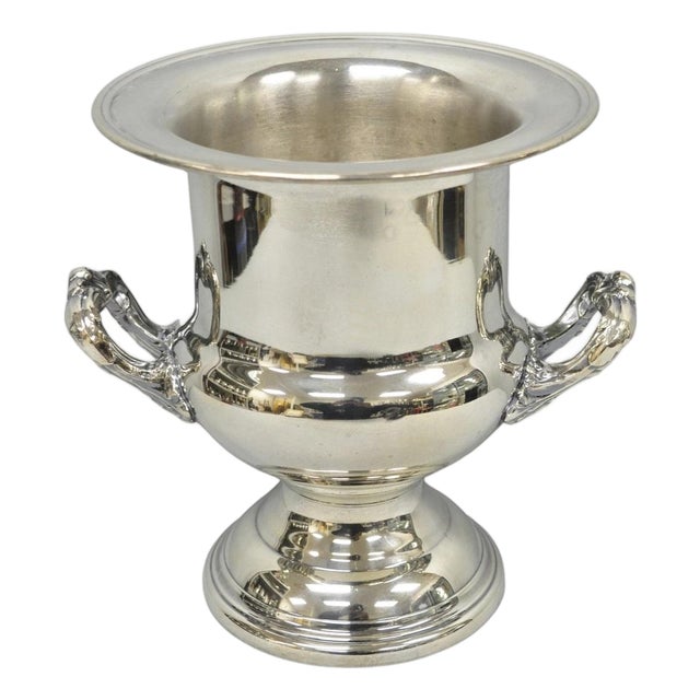 Vintage Victorian Silver Plated Trophy Cup Urn Champagne Chiller Bar Ice Bucket For Sale