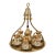 Vintage Brass Turkish Tea Set With Tray & Glasses For Sale