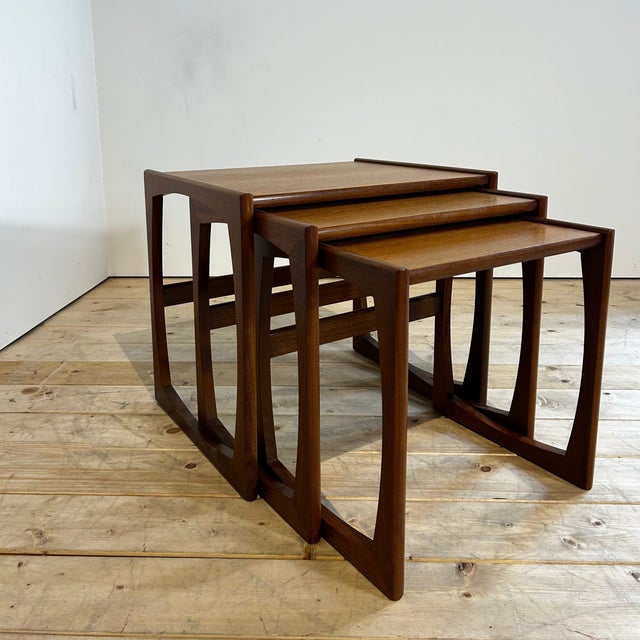 Quadrille Nesting Tables in Teak from G-Plan, 1960s, Set of 3 For Sale - Image 5 of 11