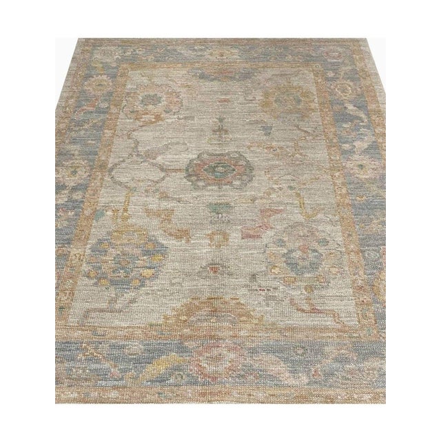 Turkish 4x6 Turkish Oushak Area Rug - 111075 For Sale - Image 3 of 8