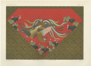 Audsley, Japanese Phoenix in Vibrant Flight, Lithograph, 1880s