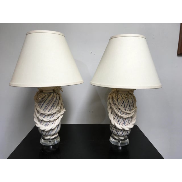 Rare Pair of Roy Hamilton “Bondage Series” Postmodern Ceramic Table Lamps, Los Angeles, Early 1980s For Sale - Image 13 of 13