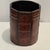 Campaign Vintage Faux Leather Trompe l'Oeil Book Spine Wastebasket - Maitland-Smith Style For Sale - Image 3 of 9