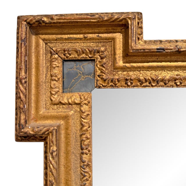 Mid-20th Century Italian Gilt Framed Mirror For Sale - Image 4 of 12