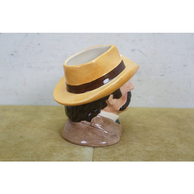 American Royal Doulton Wyatt Earp Wild West Mustache Revolver Toby Character Jug For Sale - Image 10 of 11