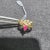 Pear Shaped Ruby & Diamond 14k Yellow Gold, Size 5 For Sale - Image 4 of 4