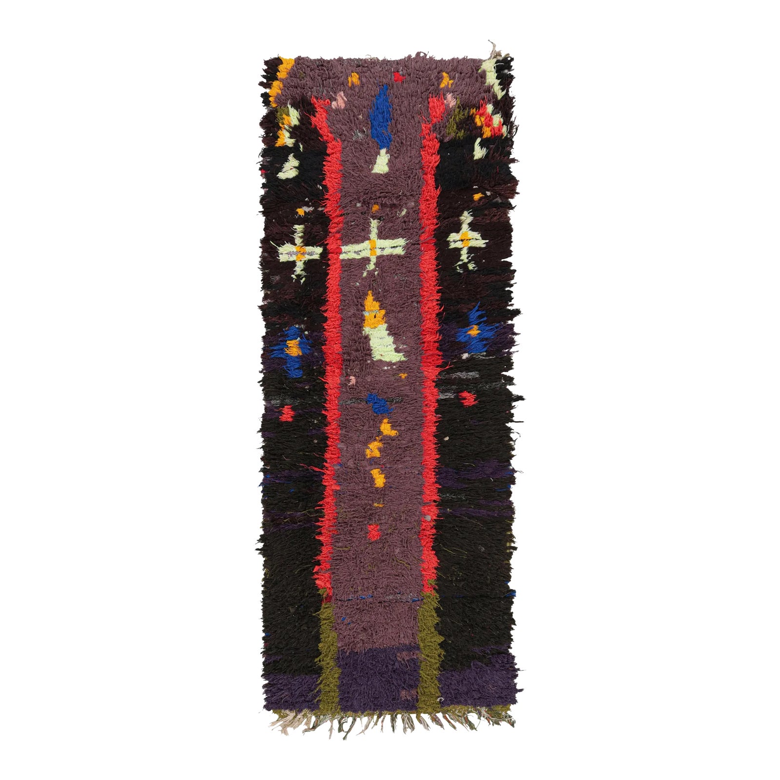 Vintage Moroccan Runner With Polychromatic Geometric Patterns, From Rug ...