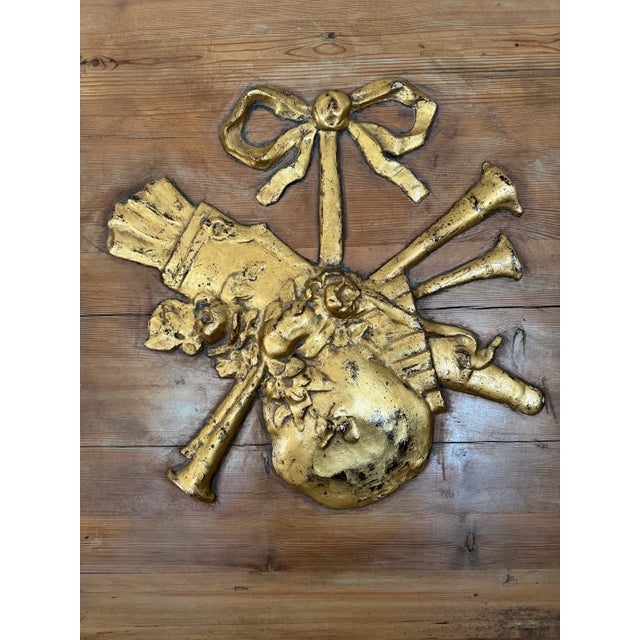 19th Century Waxed Pine and Gilt Wood Architectural Panel For Sale - Image 4 of 6
