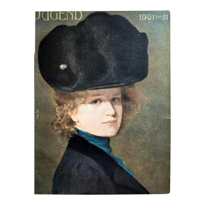 Original 1901 Jugend Magazine Cover No. 51 by Walter Thor – German Art Nouveau Portrait Print