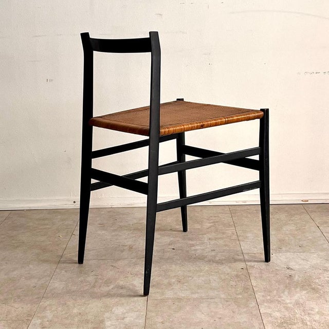 Mid-Century Modern Vintage Shortened Chair in Black Ash by Gio Ponti for Cassina, 1950s For Sale - Image 3 of 4