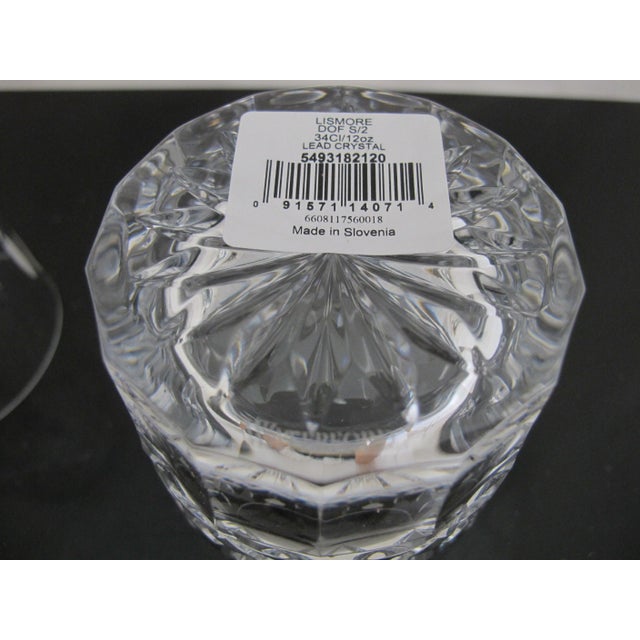 Waterford Crystal Lismore Double Old Fashioned Glass Set of 2 Unused in Box For Sale - Image 10 of 10