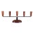 Mid-Century Modern Danish Style 5-Arm Candelabra With Sculptural Wood Base. For Sale