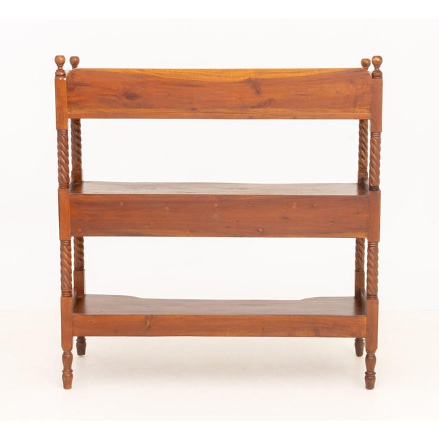 Brown Victorian Mahogany Rectangular Dumb Waiter For Sale - Image 8 of 8