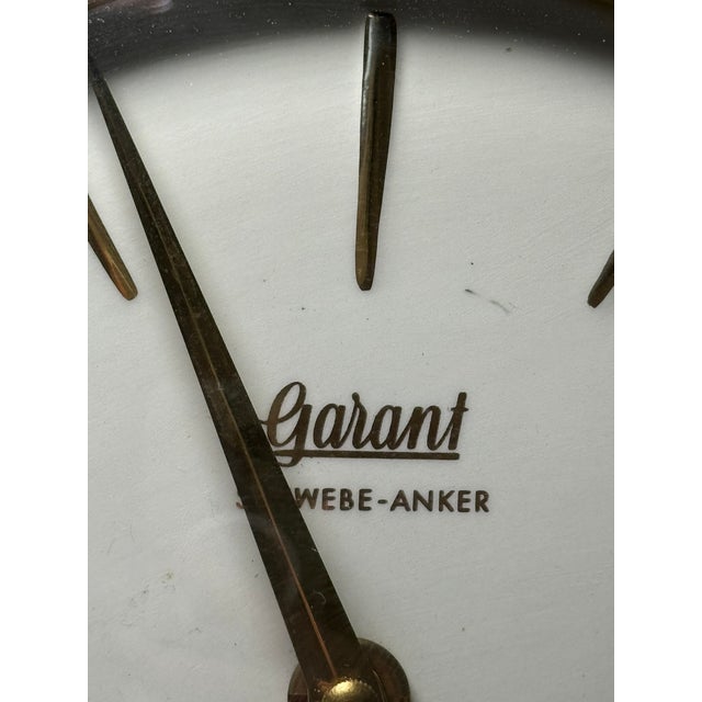 Mid-Century Modern Vintage Ceramic Wall Clock from Garant, Germany, 1950s For Sale - Image 3 of 9