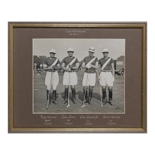 "Old Westbury" Polo (26 Goals) C1930s B&w Photo by Freudy For Sale