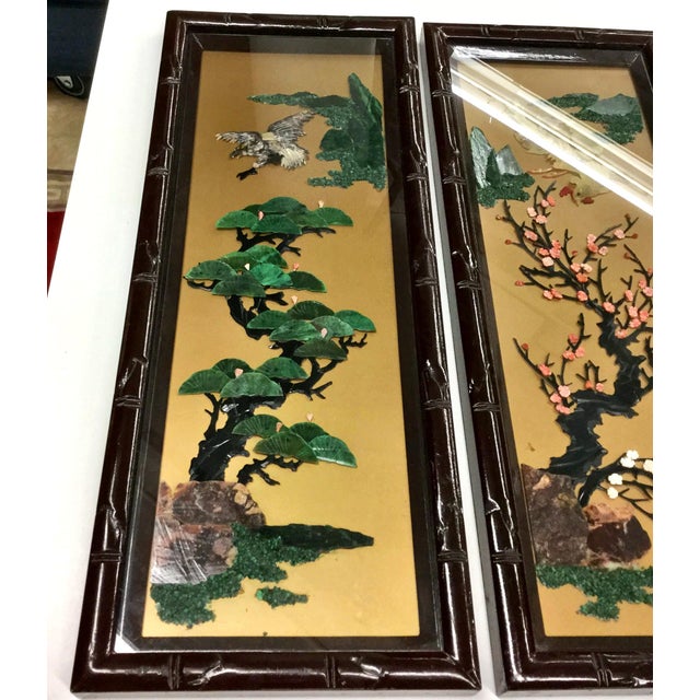 1960s Vintage Chinese Carved Stone Wall Panels Set of 4 Chairish