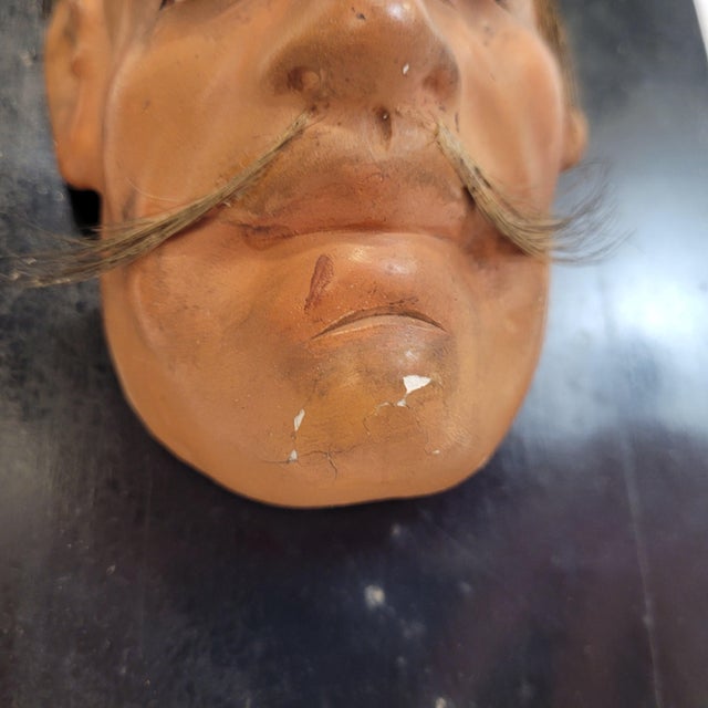 Meiji Noh Mask Set in Papier-Mâché and Ebonized Wood, Japan, Set of 5 For Sale - Image 15 of 18