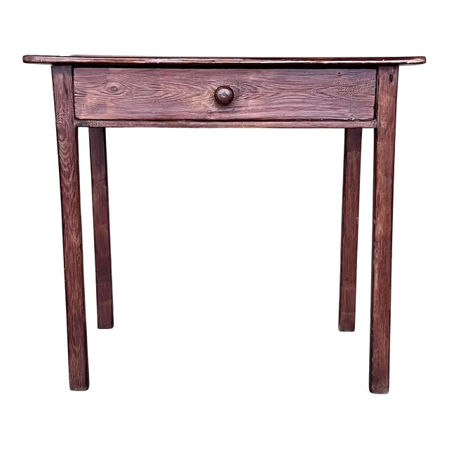 Spanish Country Pine "Mobila " Side Table With Drawer For Sale