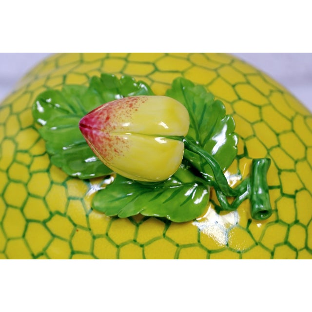 Yellow Large Trompe l'Oeil Box "Melon Charentais" - Didier Gardillou For Sale - Image 8 of 9