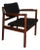 1960s Jens Risom Design Arm Chair Black Upholstery For Sale