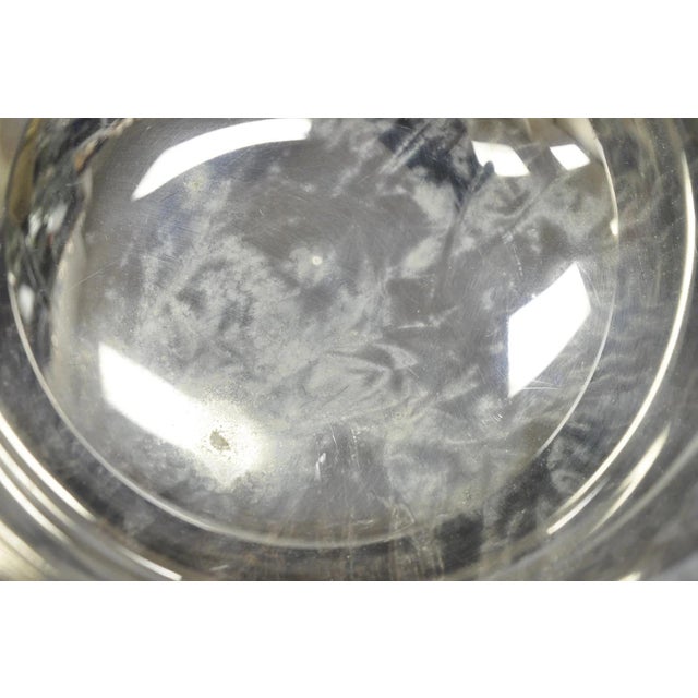 Metal Vintage Mid Century Modern Towle Silver Plated 8.5" Round Footed Serving Bowl For Sale - Image 7 of 11