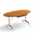 Imperial Mid Century Oval Walnut and Chrome Desk For Sale - Image 9 of 9