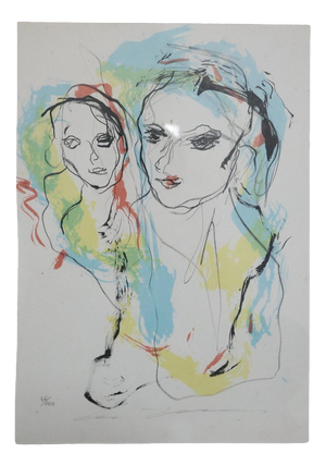 Ernesto Treccani, Mother and Child, 1970s, Lithograph